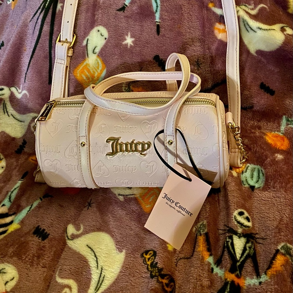 NWT Juicy Couture Pink Blush Crossbody Bag with Gold Accents